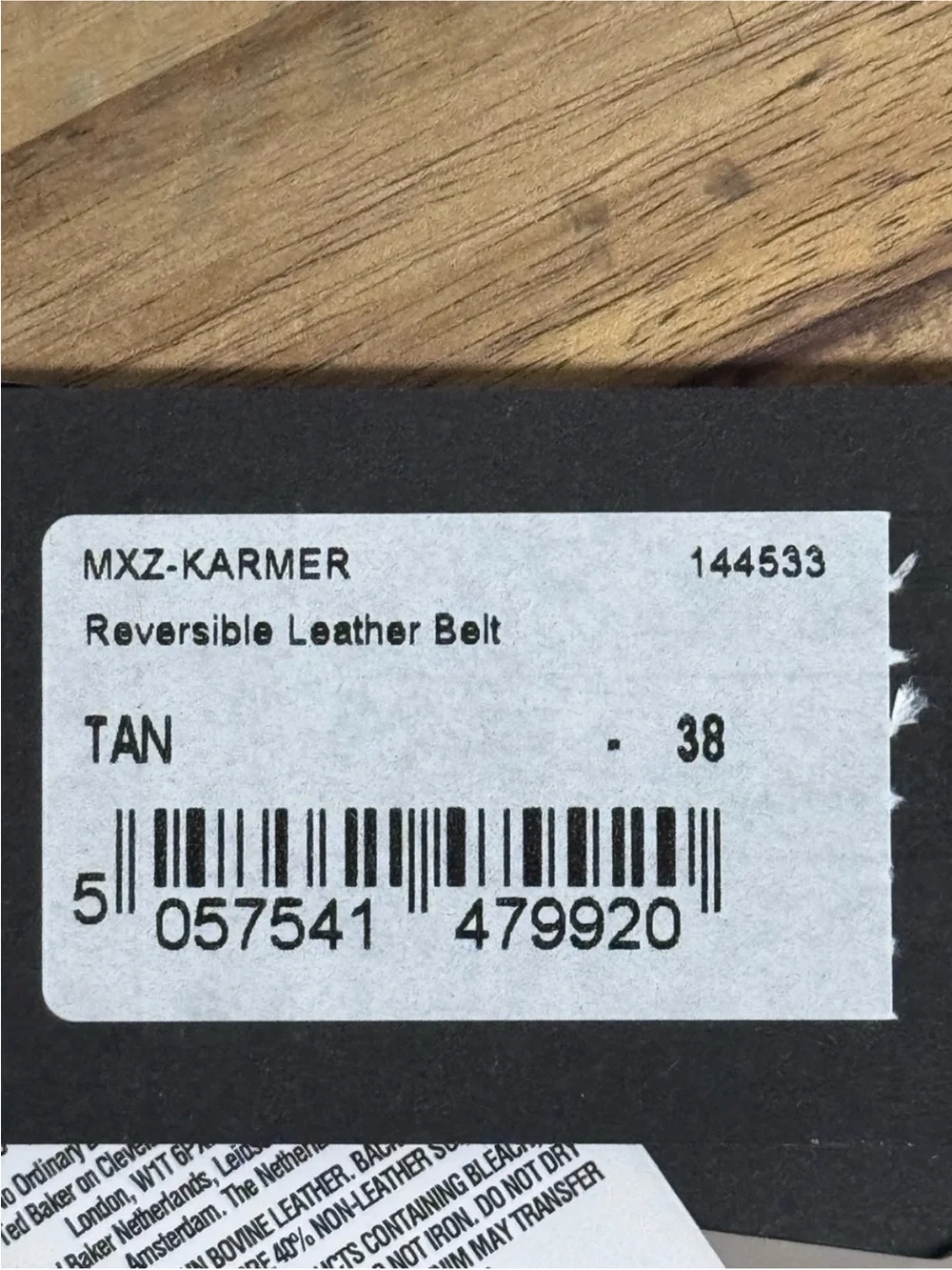 New Ted Baker London Leather Belt – Reversible Cognac Tan & Dark Navy Blue